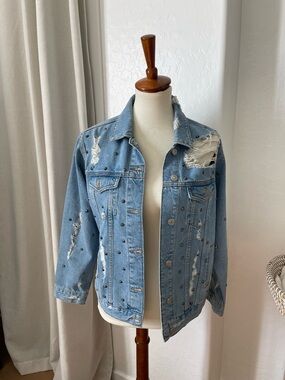 Topshop Moto Light Blue Denim Jacket